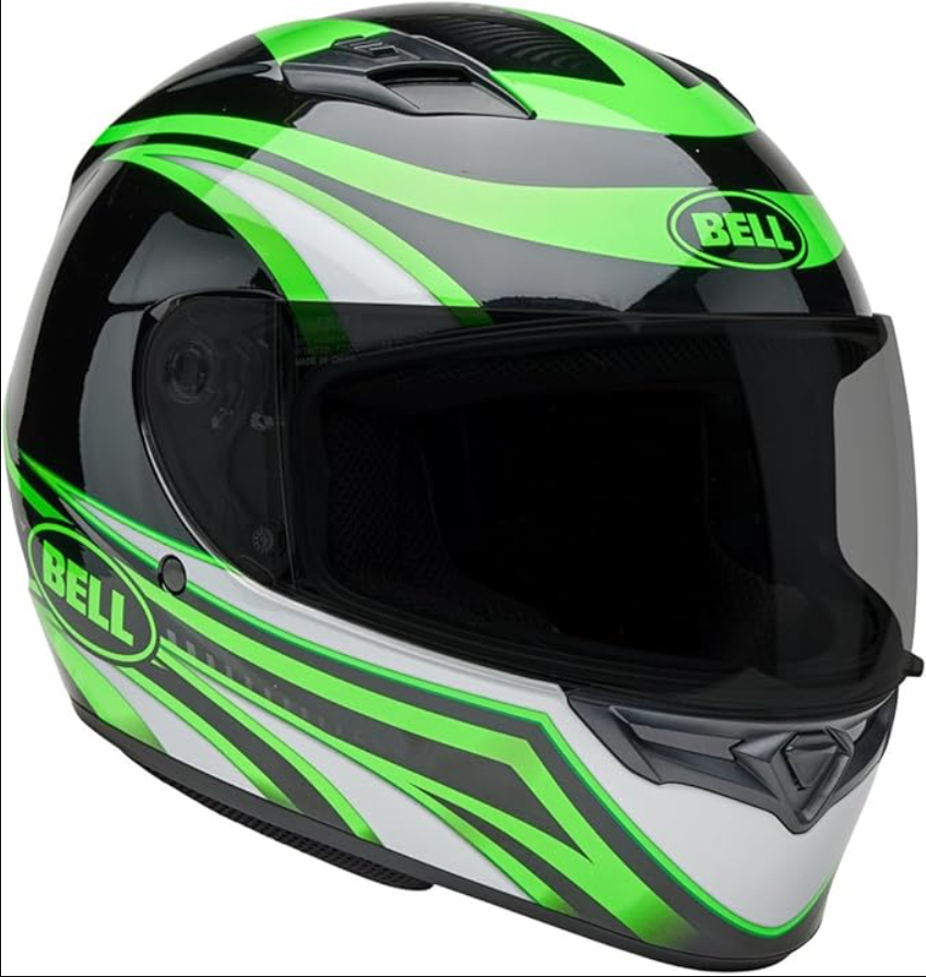 Bell Qualifier Full-Face Motorcycle Helmet Gloss Conduit Black/Kryptonite